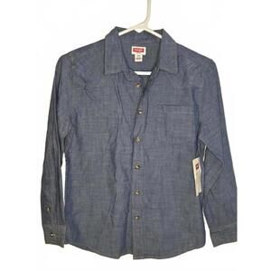 Wrangler Casual Fit Blue Denim Shirt Size 10/12